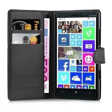 Nokia Lumia 929 / 930 Suojakuori Lompakkokotelo (Musta)