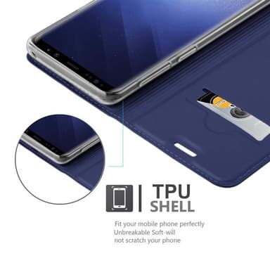 Samsung Galaxy S9 Suojakuori Lompakkokotelo (Sininen)
