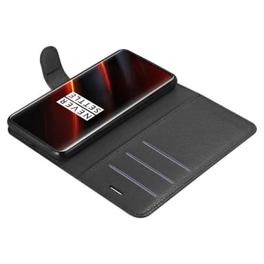 OnePlus 7T PRO Suojakuori Lompakkokotelo (Musta)