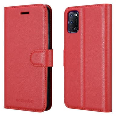 Oppo A72 Suojakuori Lompakkokotelo (Punainen)