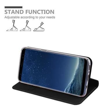 Samsung Galaxy S8 Suojakuori Lompakkokotelo (Musta)