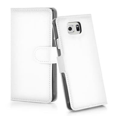 Samsung Galaxy S6 Suojakuori Lompakkokotelo (Valkoinen)