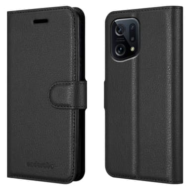 Oppo FIND X5 Suojakuori Lompakkokotelo (Musta)