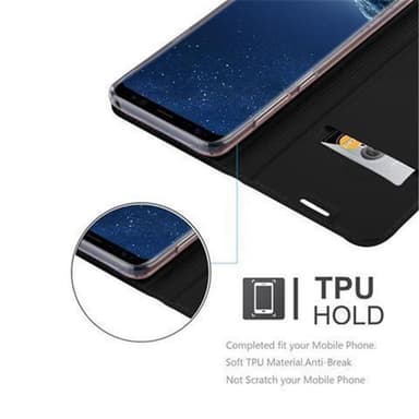 Samsung Galaxy S8 Suojakuori Lompakkokotelo (Musta)
