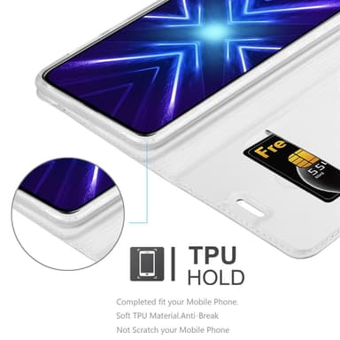 Honor 9X Suojakuori Lompakkokotelo (Hopea)
