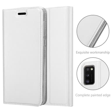 Samsung Galaxy A41 Suojakuori Lompakkokotelo (Hopea)