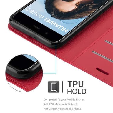 Huawei NOVA 2 Suojakuori Lompakkokotelo (Punainen)