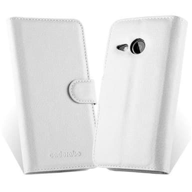 HTC ONE M8 MINI Suojakuori Lompakkokotelo (Valkoinen)
