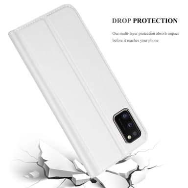 Samsung Galaxy A41 Suojakuori Lompakkokotelo (Hopea)