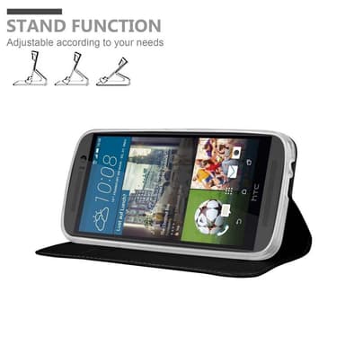 HTC ONE M9 Suojakuori Lompakkokotelo (Musta)