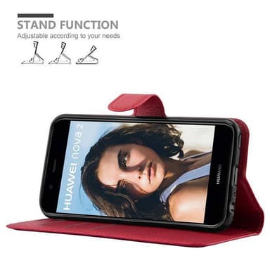 Huawei NOVA 2 Suojakuori Lompakkokotelo (Punainen)