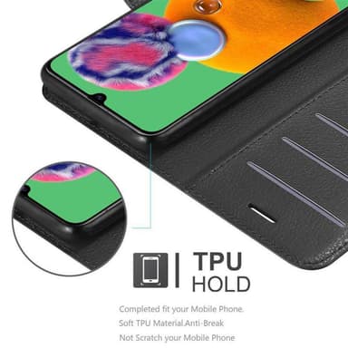 Samsung Galaxy A90 5G Suojakuori Lompakkokotelo (Musta)