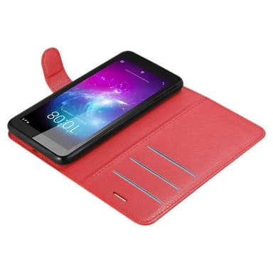 ZTE Blade A3 2019 Suojakuori Lompakkokotelo (Punainen)