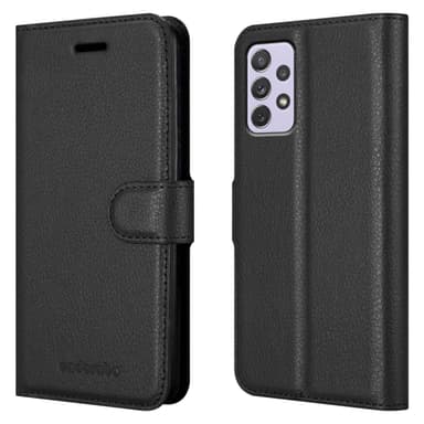Samsung Galaxy A73 5G Suojakuori Lompakkokotelo (Musta)