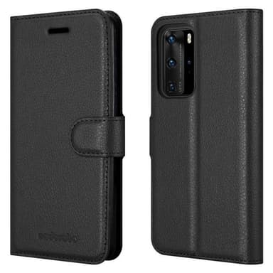 Huawei P40 Suojakuori Lompakkokotelo (Musta)