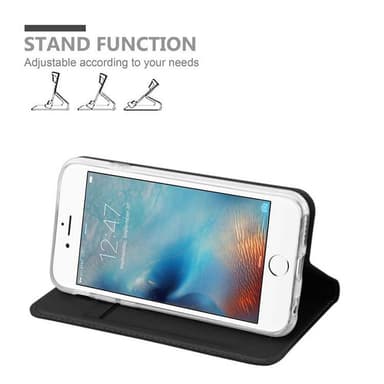 iPhone 6 / 6S Suojakuori Lompakkokotelo (Hopea)