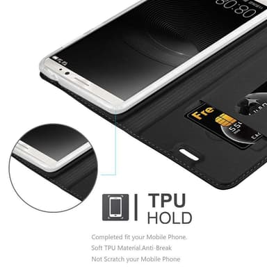 Huawei MATE 8 Suojakuori Lompakkokotelo (Musta)