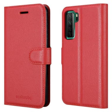 Huawei NOVA 7 SE Suojakuori Lompakkokotelo (Punainen)