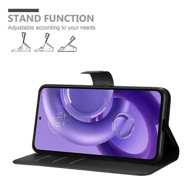 Motorola EDGE 30 NEO Suojakuori Lompakkokotelo (Musta)