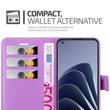 OnePlus 10 PRO 5G Suojakuori Lompakkokotelo (Violetti)
