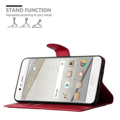 Huawei P10 Suojakuori Lompakkokotelo (Punainen)