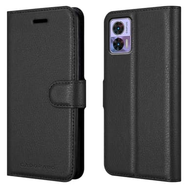 Motorola EDGE 30 NEO Suojakuori Lompakkokotelo (Musta)