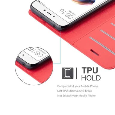 Xiaomi RedMi 5A Suojakuori Lompakkokotelo (Punainen)