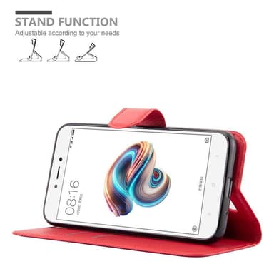 Xiaomi RedMi 5A Suojakuori Lompakkokotelo (Punainen)