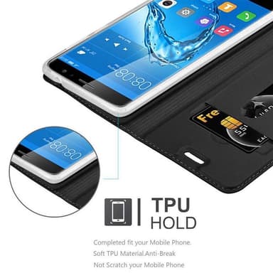 Huawei NOVA PLUS Suojakuori Lompakkokotelo (Musta)