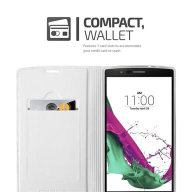 LG G4 / G4 PLUS Suojakuori Lompakkokotelo (Hopea)