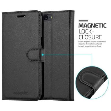 OnePlus 5 Suojakuori Lompakkokotelo (Musta)