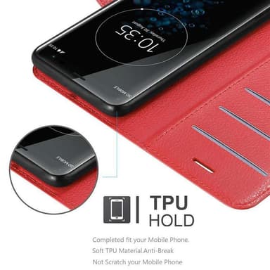 Sony Xperia XZ3 Suojakuori Lompakkokotelo (Punainen)