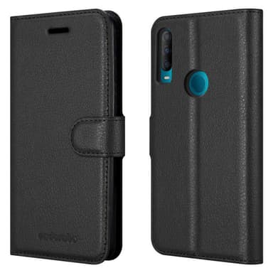 Alcatel 1S 2020 Suojakuori Lompakkokotelo (Musta)