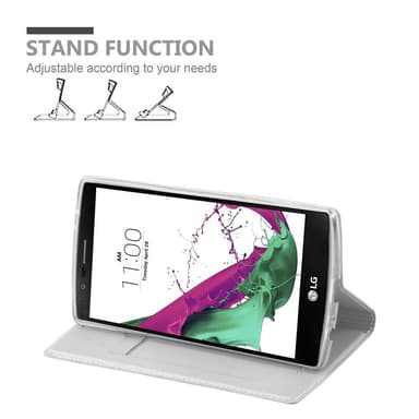 LG G4 / G4 PLUS Suojakuori Lompakkokotelo (Hopea)