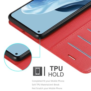 Realme 7 5G Suojakuori Lompakkokotelo (Punainen)