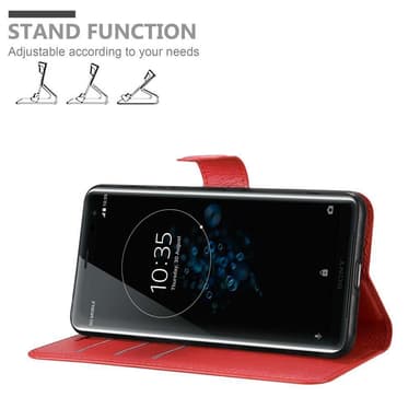 Sony Xperia XZ3 Suojakuori Lompakkokotelo (Punainen)
