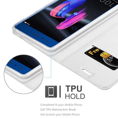 Honor 9 Suojakuori Lompakkokotelo (Hopea)