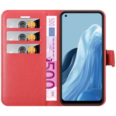 Realme 7 5G Suojakuori Lompakkokotelo (Punainen)
