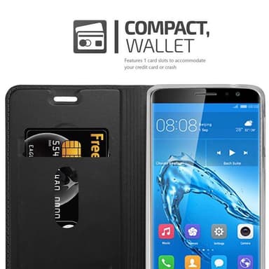 Huawei NOVA PLUS Suojakuori Lompakkokotelo (Musta)