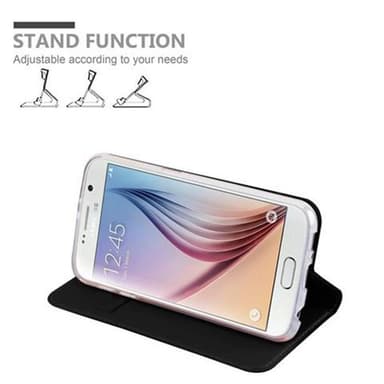 Samsung Galaxy S6 Suojakuori Lompakkokotelo (Musta)