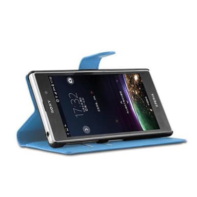 Sony Xperia Z1 Suojakuori Lompakkokotelo (Sininen)