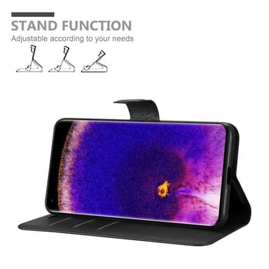 Oppo FIND X5 PRO Suojakuori Lompakkokotelo (Musta)