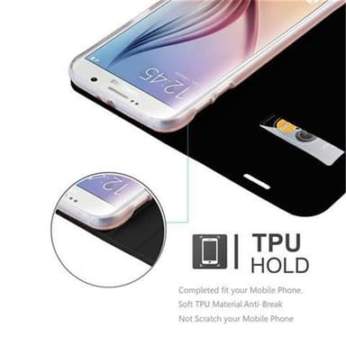 Samsung Galaxy S6 Suojakuori Lompakkokotelo (Musta)