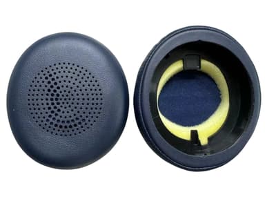 Korvapehmusteet Jabra Elite 45h/Evolve2 65:lle, pehmeälle muistivaahtomuoville ja proteiininahkaisille korvatyynyille Sininen