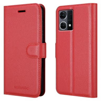 Realme 7 5G Suojakuori Lompakkokotelo (Punainen)