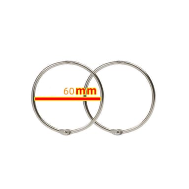 Avattavat verhorenkaat / suihkuverhorenkaat 30 kpl Hopea 60 mm