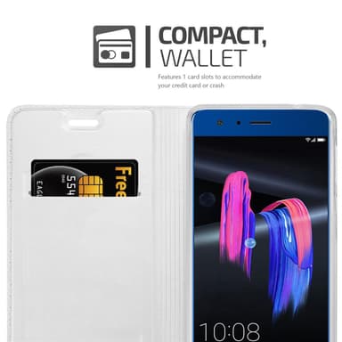 Honor 9 Suojakuori Lompakkokotelo (Hopea)
