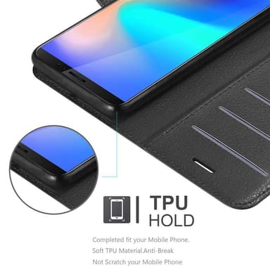 Cubot J3 PRO Suojakuori Lompakkokotelo (Musta)