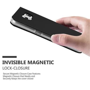 Samsung Galaxy S6 Suojakuori Lompakkokotelo (Musta)