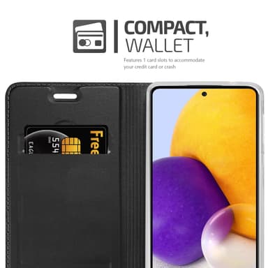 Samsung Galaxy A73 5G Suojakuori Lompakkokotelo (Musta)
